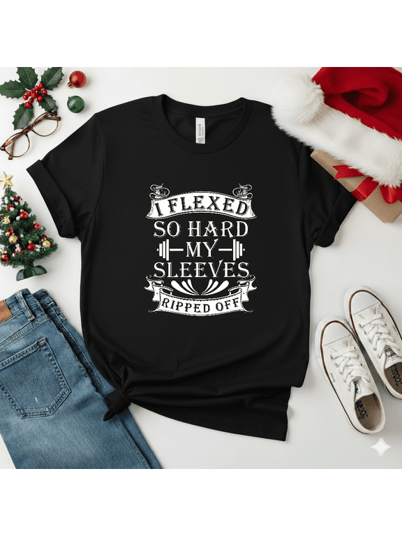 I Flexed So Hard My Sleeves Fell Off Funny Muscle Gym Fitness Workout Tank Unisex T-Shirt V18741, S-5XL