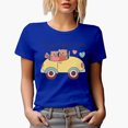 thumbnail image 1 of I Follow My Heart to You & Bear Lovers in a Car, Valentine's Day Gift, Royal Blue T-Shirt, XL, 1 of 5