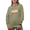 thumbnail image 1 of I Follow My Heart to You with Bear Lovers in a Car, Valentine's Day Gift, Sand Hooded Sweatshirt or Hoodie, XL, 1 of 5