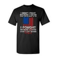 thumbnail image 1 of I Fought Because I Loved What I Left Behind USA Flag DT Adult T-Shirt Tee, 1 of 2