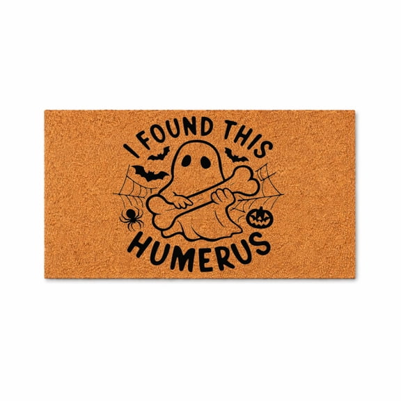 I Found This Humerus Doormat, Halloween Ghost Door Mat, Funny Outdoor Entry Rug (24x48 inches) 7709