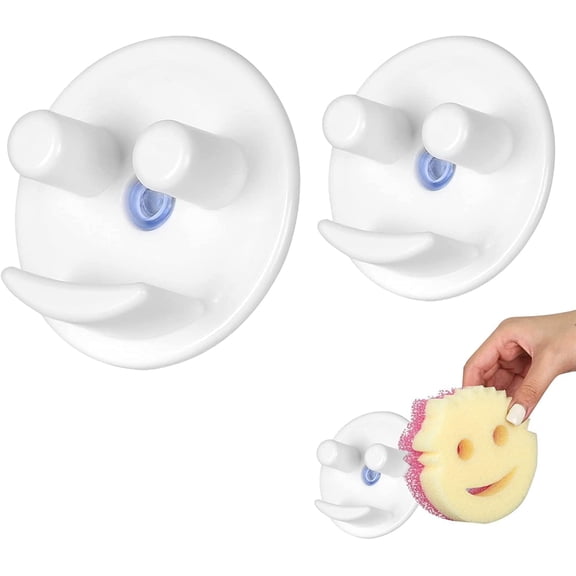 I-Fsk Kitchen/Bathroom Powerful Suction Cups Silicone Sink Caddy, 2 Pack