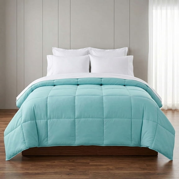I DO Full/Queen Size Down Alternative Comforter, All Season Ultra Soft Fluffy Bedding Duvet Insert, Minimalist Solid Color Breathable Bed Comforter for Bedroom Decor