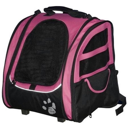 I-GO2 Pet Backpack Carrier with Wheels, Pink