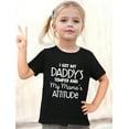thumbnail image 1 of I GOT MY DADDY'S TEMPER... Print, Girls' Comfy & Loose T-Shirts, Top Clothes For Spring & Summer For Outdoor Activities, 1 of 6