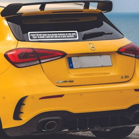 I Gave Up My Seat To A Blind Funny Quote Sticker Art Car Decals for Girls Boys Car Bumper Window Windows Truck Vehicle Auto Glass Computer Laptop Skateboard Vinyl Wall Art Decoration Size (6x15 inch)