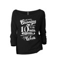 thumbnail image 1 of I Get More Cleaning Done In The Minutes Than I Do In A Week Women's Fashion Slouchy 3/4 Sleeves Raglan Lightweight Sweatshirt Black X-Large, 1 of 3