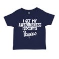 thumbnail image 1 of I Get My Awesomeness From My Papaw Toddler T-Shirt 3T Navy Blue, 1 of 3