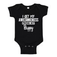 thumbnail image 1 of I Get My Awesomeness From My Pappy Baby Bodysuit One Piece 24 mo Black, 1 of 3