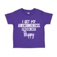 thumbnail image 1 of I Get My Awesomeness From My Pappy Toddler T-Shirt 5/6T Purple, 1 of 3