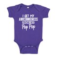 thumbnail image 1 of I Get My Awesomeness From My Pop Pop Baby Bodysuit One Piece 6 mo Purple, 1 of 3