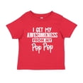 thumbnail image 1 of I Get My Awesomeness From My Pop Pop Toddler T-Shirt 4T Red, 1 of 3