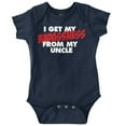 thumbnail image 1 of I Get My Badassness From My Uncle Romper Boys or Girls Infant Baby Brisco Brands 18M, 1 of 7