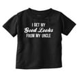 thumbnail image 1 of I Get My Good Looks From My Uncle Toddler Boy Girl T Shirt Infant Toddler Brisco Brands 12M, 1 of 6