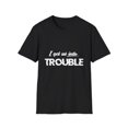 thumbnail image 1 of I Get Us Into Trouble Best Friends Matching Unisex Softstyle T-Shirt, 1 of 4