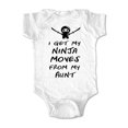 thumbnail image 1 of I Get my Ninja moves from my Aunt - wallsparks cute & funny Brand - baby one piece bodysuit - Great baby shower gift!, 1 of 3