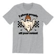 thumbnail image 1 of I Ghost People All Year Funny Halloween Skater Unisex Men's T-shirt, XL, H. Grey, 1 of 6