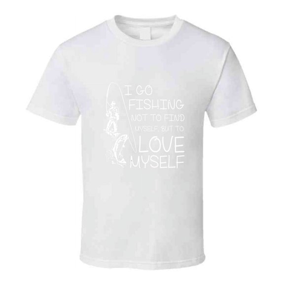 TrendyTees Unisex I Go Fishing To Love Myself T-shirt, Men's L