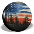 thumbnail image 1 of I Go Where I'm Towed American Flag Spare Tire Cover Waterproof Dust-Proof Universal 15 Inch Wheel Camper Spare Tire Cover Fit for RV Trailer Truck Jeep SUV Rav4 Motorhome Travel Trailer Accessories, 1 of 10