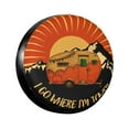 thumbnail image 1 of I Go Where I'M Towed Spare Tire Cover Waterproof Dust-Proof Universal Wheel Tire Covers Fit For Trailer, Rv, Suv Truck And Camper Accessories 16 Inch, 1 of 5