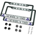 I Go Where I'm Towed License Plate Frame Black 2 Pcs Black Camper Vans