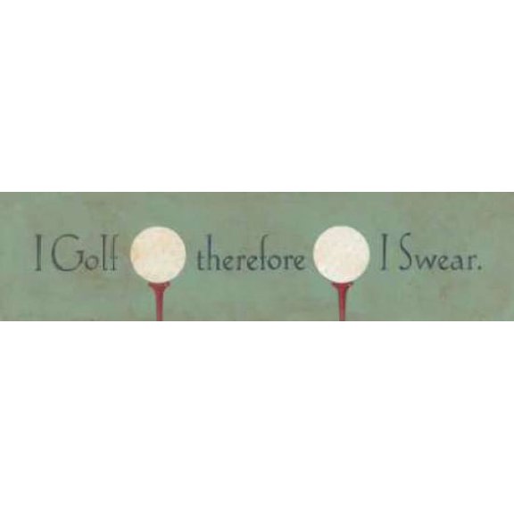 I Golf Canvas Art - Stephanie Marrott (8 x 24)