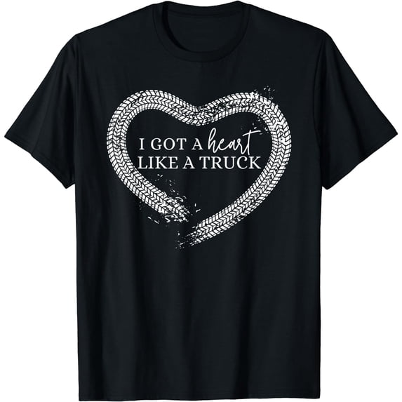 I Got A Heart Like A Truck, Country Music, Country Western T-Shirt Black 3X-Large