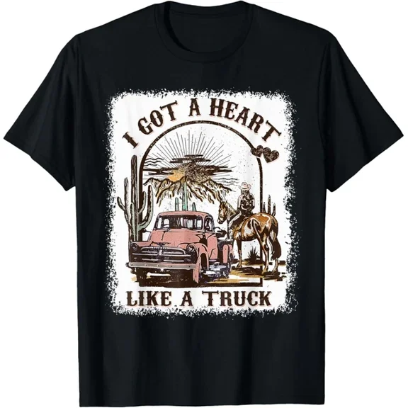 I Got A Heart Like A Truck Tee Shirts Unisex S-5XL Hot Trending Shirt, Vintage Birthday Gift