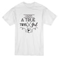 thumbnail image 1 of I Got A True Twirl Girl Baton Graphic Men White T-Shirt, Male Large, 1 of 2