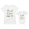 thumbnail image 1 of I Got It From My Mama She Got It From Me Mother Baby Daughter Matching Outfits Women's White XX-Large / Baby White 18M (12-18M), 1 of 6