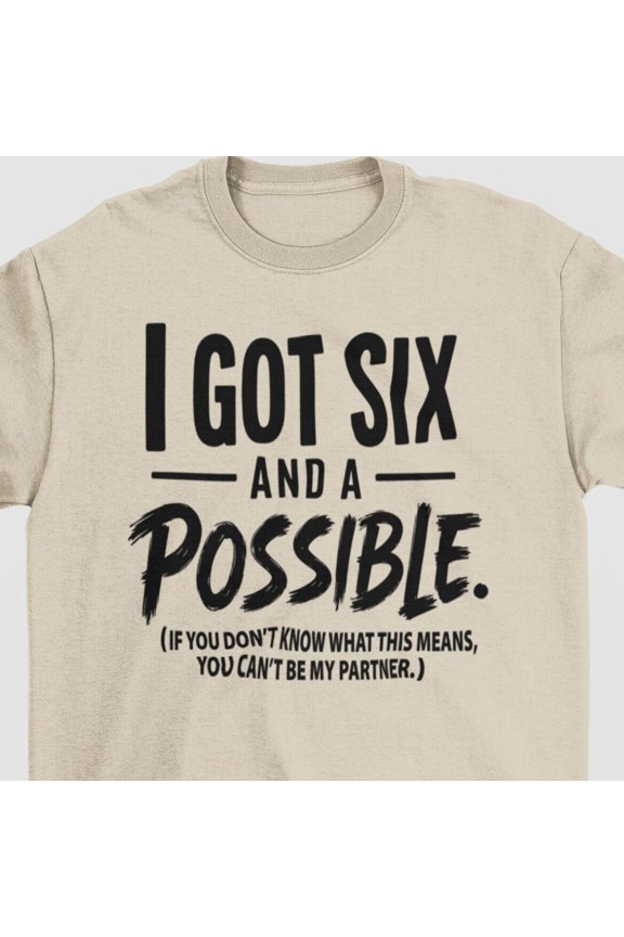 I Got Six And A Possible Shirt Sarcastic Relationship Tee Funny Dirty Mind Shirt Funny Dat
