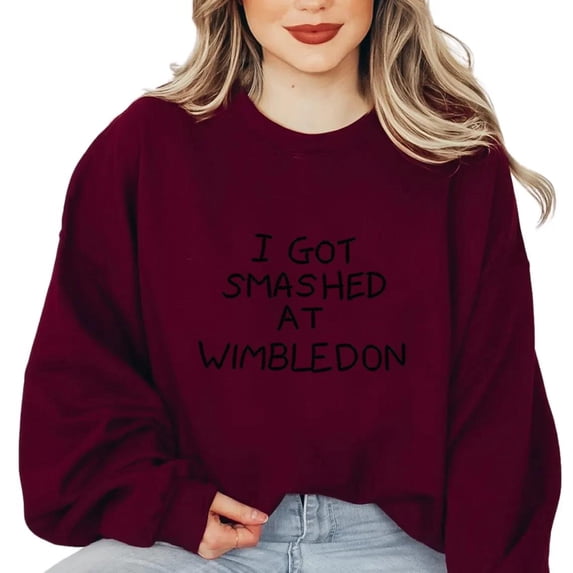 I Got Smashed At Wimbledon Funny Tennis Tournament Joke Sweatshirt, for men & women, up to size 5XL