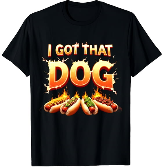 I Got That Dog in Me Funny Hot Dog Glizzy Meme Bootleg Graphic Black T-Shirt for Men and Women