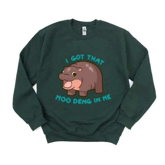 I Got That Moo Deng In Me Funny Thai Hippo Meme Cute Sweatshirt, for men & women, up to size 5XL