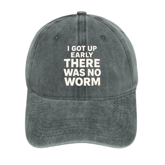 I Got Up Early There Was No Worm Gray Baseball Cap 100% Cotton Hats for Men Hats for Women