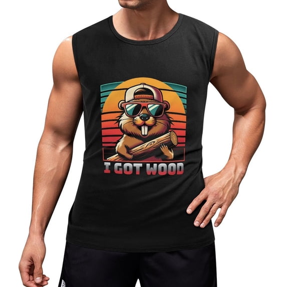 I Got Wood Men'S Muscle T-Shirt, Sleeveless, Muscle Tank Tee Top M