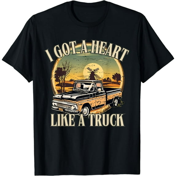 I Got a Heart Like a Truck Old Car American Pickup T-Shirt