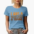 thumbnail image 1 of I Got a Heart Like a Truck, Resilience Quote, Groovy Retro Wavy Text Merch Gift, Baby Blue T-Shirt, Medium, 1 of 5