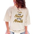 thumbnail image 1 of I Gotta Good Heart But This Mouth, Ivory Comfort Colors T-Shirt, 3XL, 1 of 3