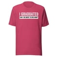 thumbnail image 1 of I Graduated Can I Go Back To Bed Now Shirt, Unisex, Senior High School Shirt, Senior Graduation Shirt, Class Senior Shirt, Class Of 2024 (Heather Raspberry, M), 1 of 1