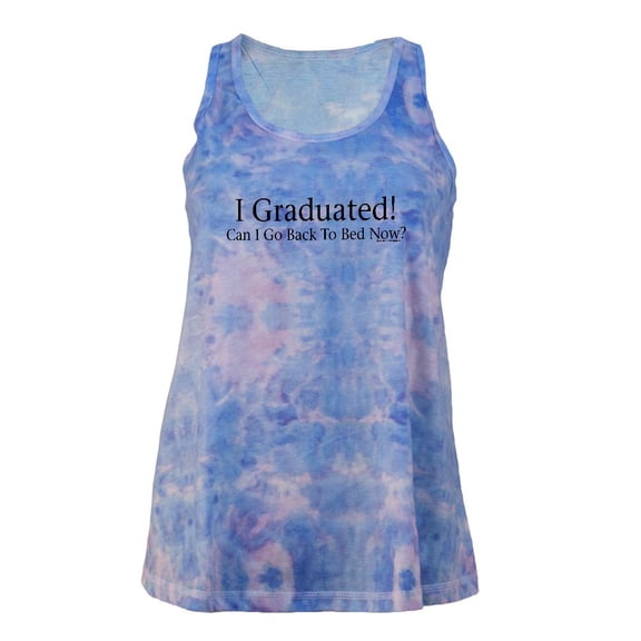 I Graduated Juniors Tie Dye Tank Top Multi X-LG