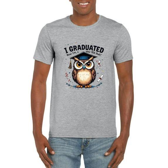 I Graduated Now I’m a Wise Old Owl Graduation Celebration T-Shirt, for men & women, up to size 5XL