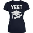 thumbnail image 1 of I Graduated Yeet Graduation Juniors Soft T Shirt Navy 2XL, 1 of 1
