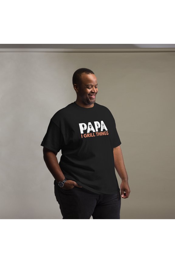 I Grill Things Barbecue Grilling BBQ Eater Barbecue Lover Graphic classic tee (Black, M)