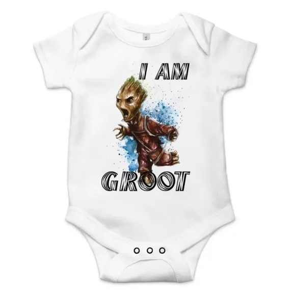 I Am Groot Best Shower Gift Cute Funny Baby Infant One Piece Baby Bodysuit Cute Baby Onesie, Baby Bodysuit Lat 4424 Cute Baby Onesie, BABY BODYSUIT LAT 4424