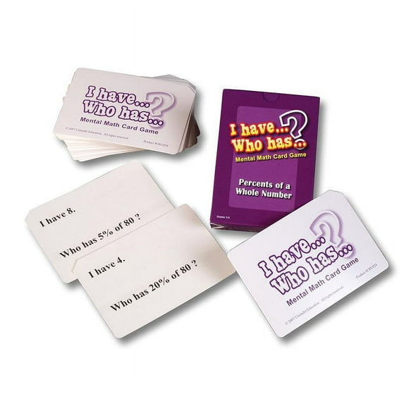 I HAVE WHO HAS MENTAL MATH CARD
