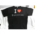 thumbnail image 1 of I HEART LOVE BURRITOS FUNNY T-SHIRT, 1 of 2