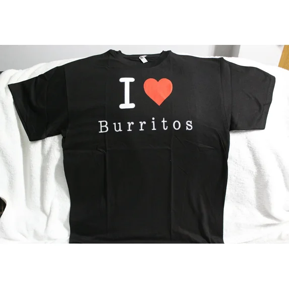 I HEART LOVE BURRITOS FUNNY T-SHIRT