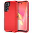 thumbnail image 1 of I-HONVA Compatible with Samsung Galaxy S21 FE Case,3-Layer Military Grade Drop Protection Anti-Slip Bumper Rugged Shockproof Dustproof Protection 6.4 inch Phone Case,Red Black, 1 of 7