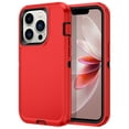 thumbnail image 1 of I-HONVA Compatible with iPhone 13 Pro Max Case,3-Layer Military Grade Drop Protection Anti-Slip Bumper Rugged Shockproof Dustproof Protection 6.7 inch Phone Case,Red Black, 1 of 7
